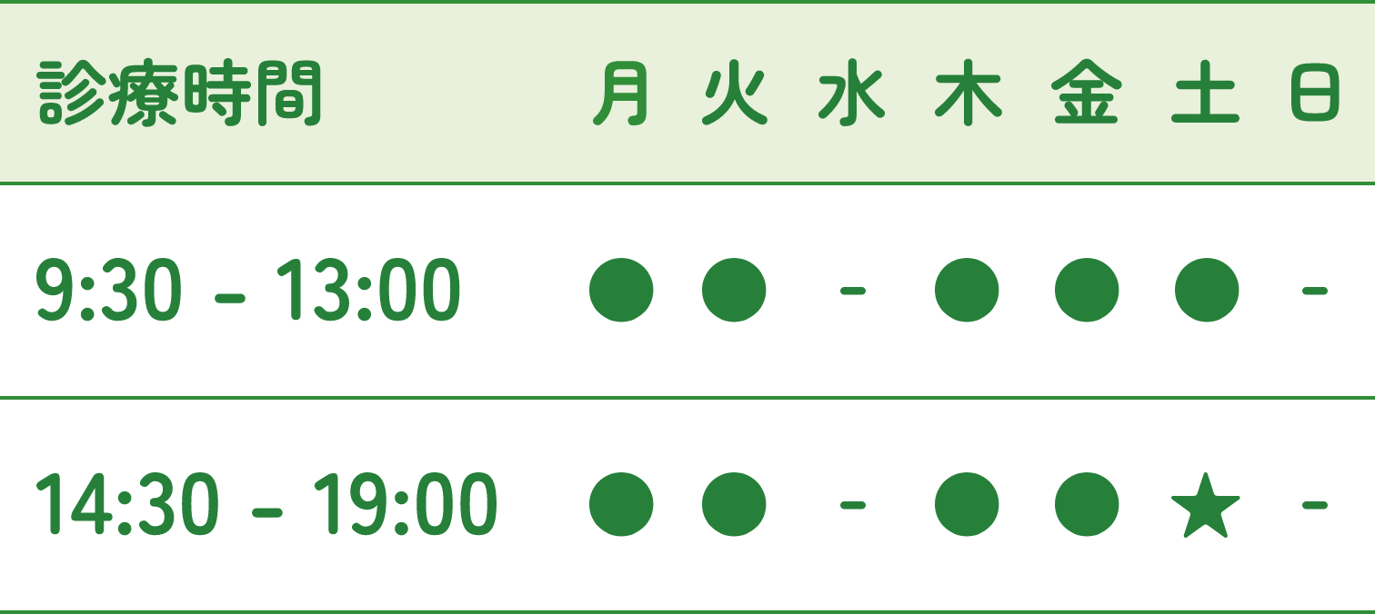 診療日カレンダー